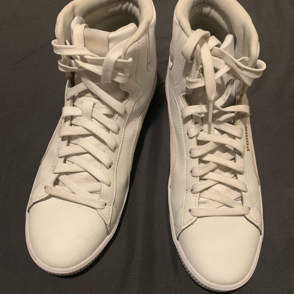 Puma Shoes - PUMA women White High-Top Sneakers size 9.5